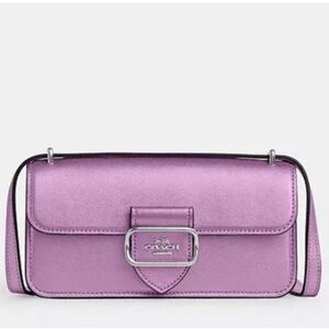 Coach Morgan crossbody bag metallic silver/metal